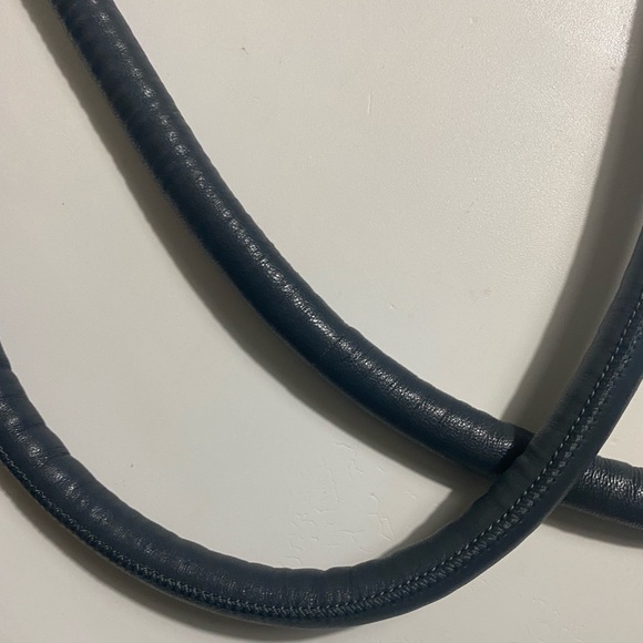 Pre-owned Dark Grey Silvia Tcherassi Leather Belt Cords. Excellent condition. OS